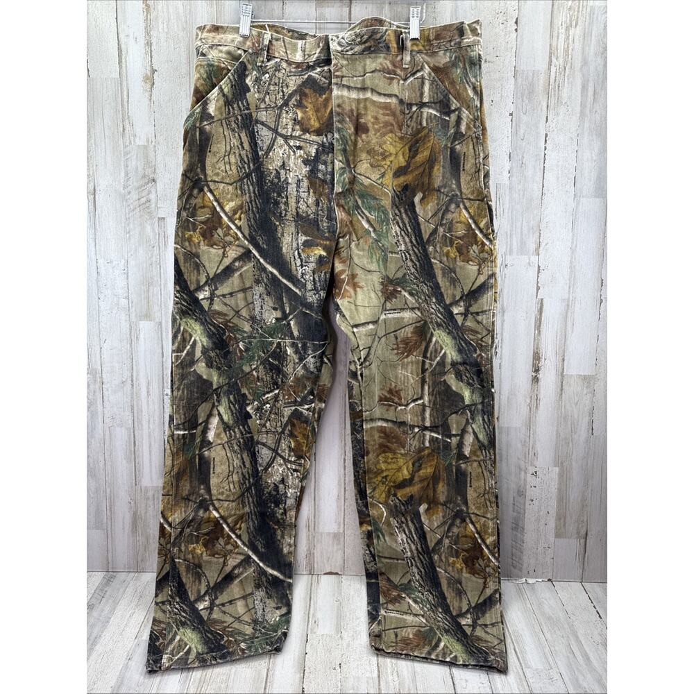 Vintage Wrangler Pro Gear Cargo Camo Pants Mens 42X31.5 Realtree HARDWOODS USA
